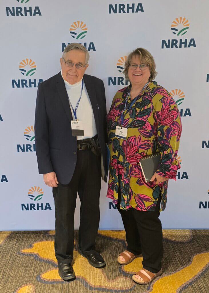 CALS co-founder Dr. Darrell Carter with CALS Executive Director Ann Gihl at NRHA conference 2026