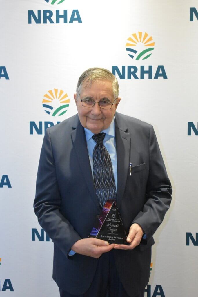 CALS co-founder Dr. Darrell Carter with Outstanding Educator award at NRHA conference 2026